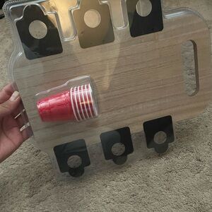 Target Board Game with Red and Black Elements